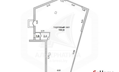 Аренда торгового помещения, Брест, Речица,  166.2 кв.м.. Фото 1