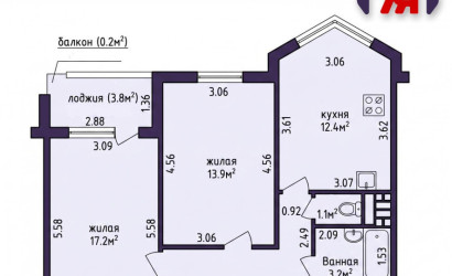 Купить 2-комнатную квартиру, Минск, Каролинская ул., 14 (Московский район). Фото 2