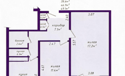 Купить 2-комнатную квартиру, Минск, Мирошниченко ул., 53 (Советский район). Фото 7