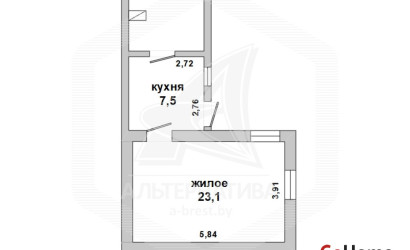 Купить 1-комнатную квартиру, Брест, Тришин, ул. Васнецова. Фото 7