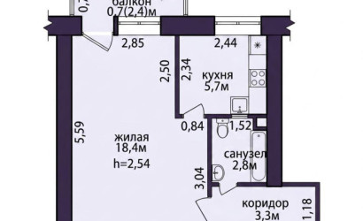 Купить 1-комнатную квартиру, Слуцк, Копыльская ул., 1. Фото 18