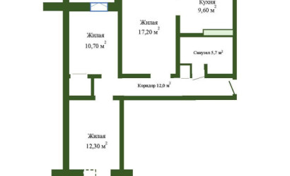 Купить 3-комнатную квартиру, Барановичи, Наконечникова ул., 17/5. Фото 20