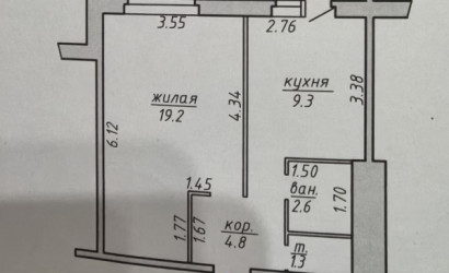 Купить 1-комнатную квартиру, Витебск, Петруся Бровки, 23/2. Фото 14