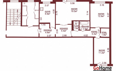 Купить 3-комнатную квартиру, Гродно, Болдина, 12А. Фото 12