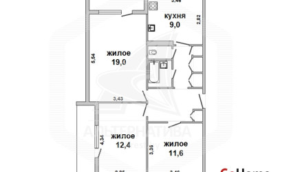 Купить 3-комнатную квартиру, Жабинка, , . Фото 1