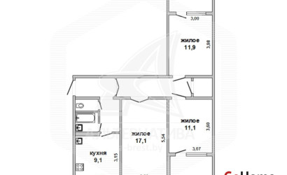 Купить 3-комнатную квартиру, Брест, Восток, ул. Гродненская. Фото 20