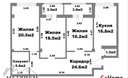 Купить 3-комнатную квартиру, Минск, Пулихова ул., 45 (Партизанский район). Фото 2