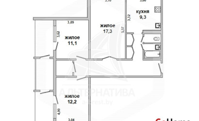 Купить 3-комнатную квартиру, Брест, Ковалево, ул. Волгоградская. Фото 1