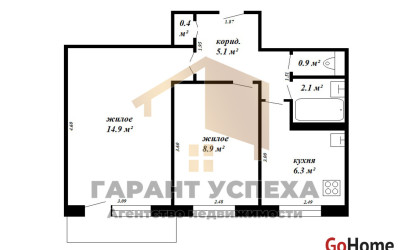 Купить 2-комнатную квартиру, Брест, ул. Интернациональная, д. . Фото 15