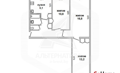 Купить 3-комнатную квартиру, Малорита, , . Фото 13