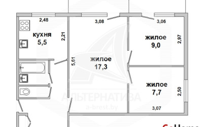 Купить 3-комнатную квартиру, Брест, Восток, ул. Московская. Фото 26