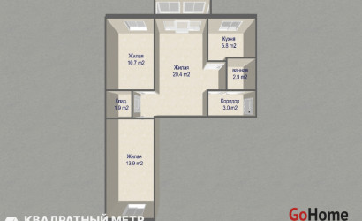 Купить 3-комнатную квартиру, Минск, ул. Одоевского, д. 73 (Фрунзенский район). Фото 7