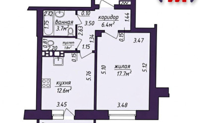 Купить 1-комнатную квартиру, Минск, Водолажского ул., 23/А (Первомайский район). Фото 11
