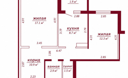 Купить 2-комнатную квартиру, Гродно, Кабяка, 21. Фото 16