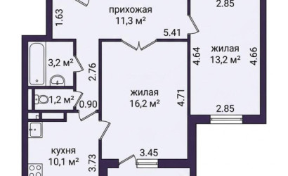 Купить 2-комнатную квартиру, Минск, Гурского ул., 35 (Московский район). Фото 17