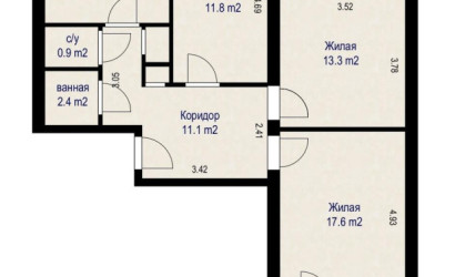 Купить 3-комнатную квартиру, Минск, Калинина пер., 9 (Первомайский район). Фото 1