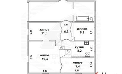 Купить дом, Вистычи, Чернавчицкий с/с, 25 соток. Фото 1