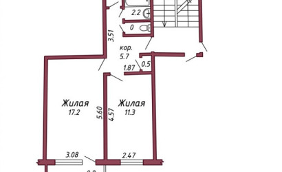 Купить 2-комнатную квартиру, Гродно, Врублевского, 30. Фото 7