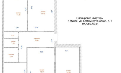 Купить 4-комнатную квартиру, Минск, Коммунистическая ул., 5(Центральный район). Фото 27