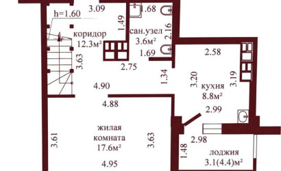 Купить 2-комнатную квартиру, Гродно, Суворова, 306. Фото 18