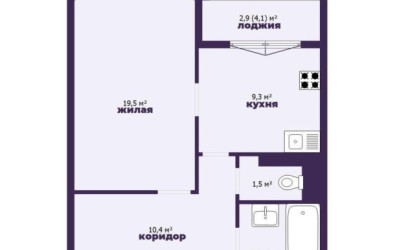 Купить 1-комнатную квартиру, Минск, Беды ул., 45 (Советский район). Фото 2