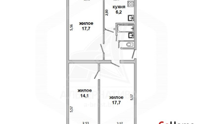 Купить 3-комнатную квартиру, Брест, Южный, ул. Жукова. Фото 1