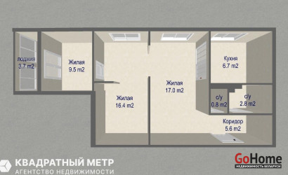 Купить 3-комнатную квартиру, Минск, Глебки ул., 98 (Фрунзенский район). Фото 9