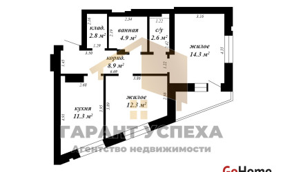 Купить 2-комнатную квартиру, Брест, Махновича. Фото 20