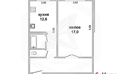 Купить 1-комнатную квартиру, Брест, Южный, ул. Защитников Отечества. Фото 10