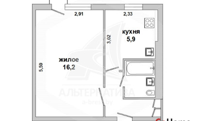 Купить 1-комнатную квартиру, Брест, Речица, ул. Писателя Смирнова. Фото 13