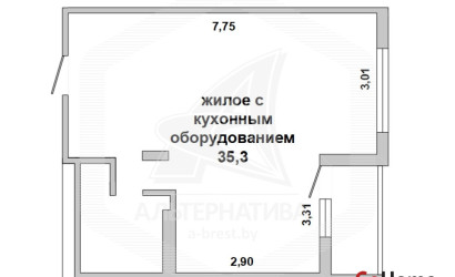 Купить 1-комнатную квартиру, Брест, Ковалево, ул. Октябрьской Революции. Фото 12