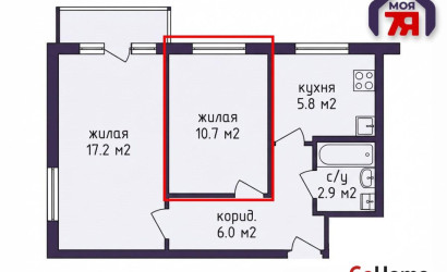 Купить 2-комнатную квартиру, Минск, Берестянская ул., 9 (Советский район). Фото 2