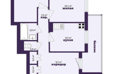 Купить 3-комнатную квартиру, Минск, Пономаренко ул., 52 (Фрунзенский район). Фото 19