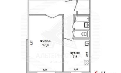 Купить 1-комнатную квартиру, Брест, Речица, ул. Писателя Смирнова. Фото 11