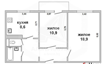 Купить 2-комнатную квартиру, Дрогичин, , . Фото 11