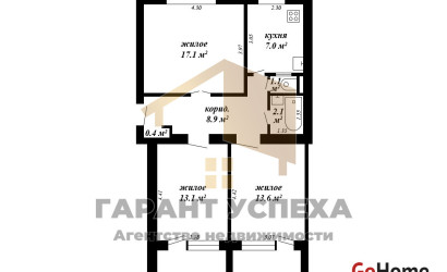 Купить 3-комнатную квартиру, Брест, ул. Скрипникова, д. . Фото 10