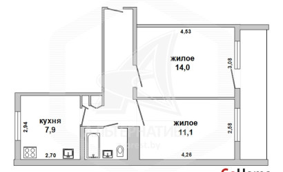 Купить 2-комнатную квартиру, Брест, Речица, ул. Писателя Смирнова. Фото 11