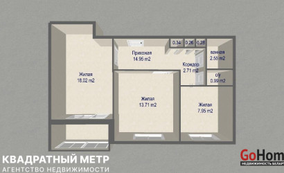 Купить 2-комнатную квартиру, Могилев, Каштановая ул., 15. Фото 19