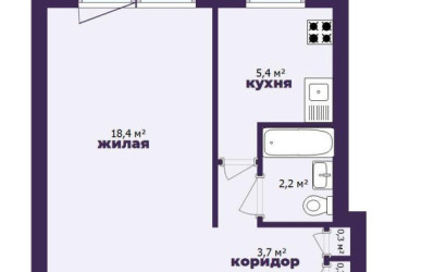 Купить 1-комнатную квартиру, Солигорск, Парковая ул., 17. Фото 8