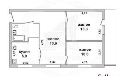 Купить 3-комнатную квартиру, Брест, Центр, ул. Карбышева. Фото 17
