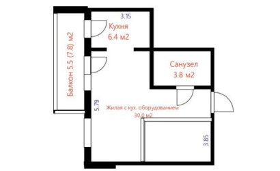 Купить 1-комнатную квартиру, Копище, Миля ул., 2. Фото 48
