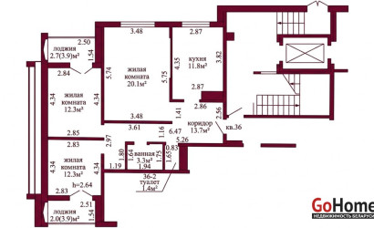 Купить 3-комнатную квартиру, Гродно, Виктора Глухова, 15. Фото 12