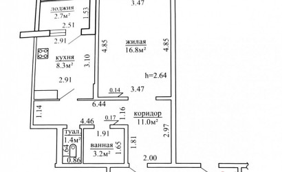 Купить 1-комнатную квартиру, Гродно, Огинского, 11. Фото 4