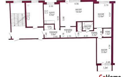 Купить 3-комнатную квартиру, Гродно, Дзержинского, 129. Фото 18