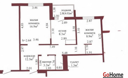 Купить 2-комнатную квартиру, Гродно, Ольги Санфировой, 3. Фото 13