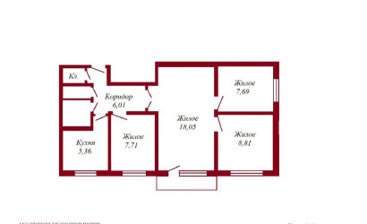 Купить 4-комнатную квартиру, Пинск, Первомайская, 156. Фото 10