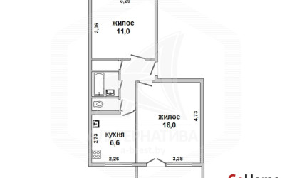 Купить 2-комнатную квартиру, Малорита, , . Фото 1