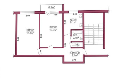 Купить 2-комнатную квартиру, Гродно, Ленинского Комсомола, 4. Фото 13