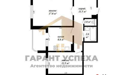 Купить 2-комнатную квартиру, Брест, ул. Волгоградская, д. . Фото 20