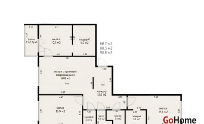 Купить 4-комнатную квартиру, Минск, Белградская ул., 1 (Октябрьский район). Фото 40